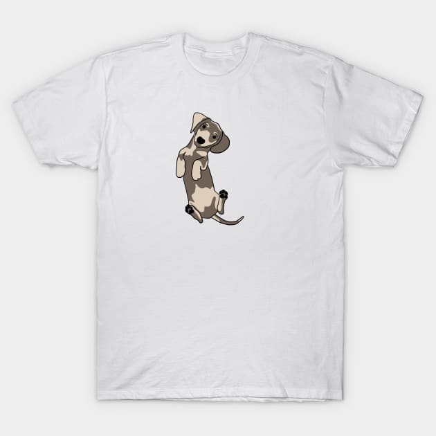 Happy dachshund illustration T-Shirt by bigmomentsdesign